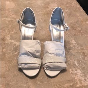 Sparkly white MK heels